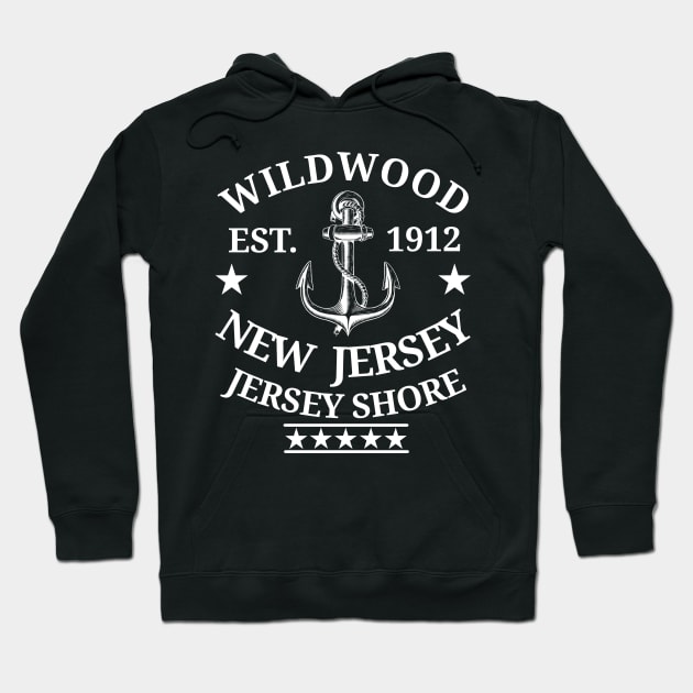 WILDWOOD EST. 1912 New Jersey Jersey Shore Hoodie by SpecialTs